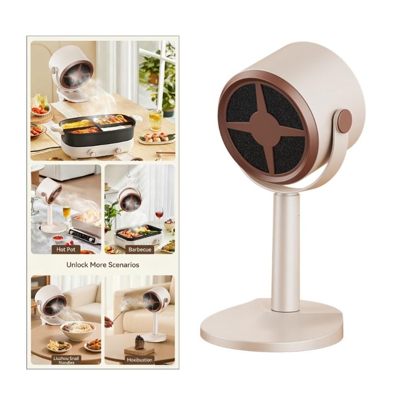 Multi Purpose Portable Range Hood For Kitchen Camping Desktop Features Adjustable Angle And Suction Includes Filter Cotton
