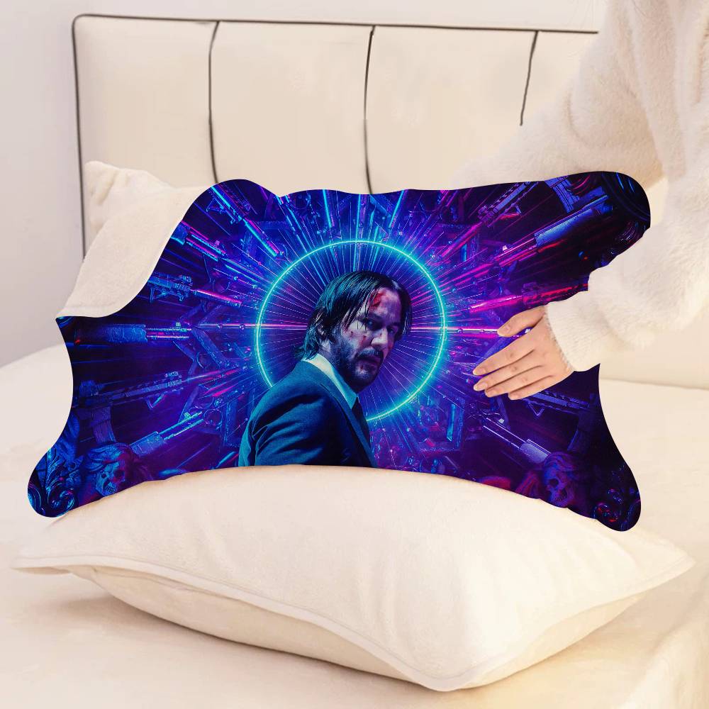 Action Movie J-John Wick Pillow Towel Pillowcase for Hair and Skin, Standard Size Set of Super Soft Pillow Case