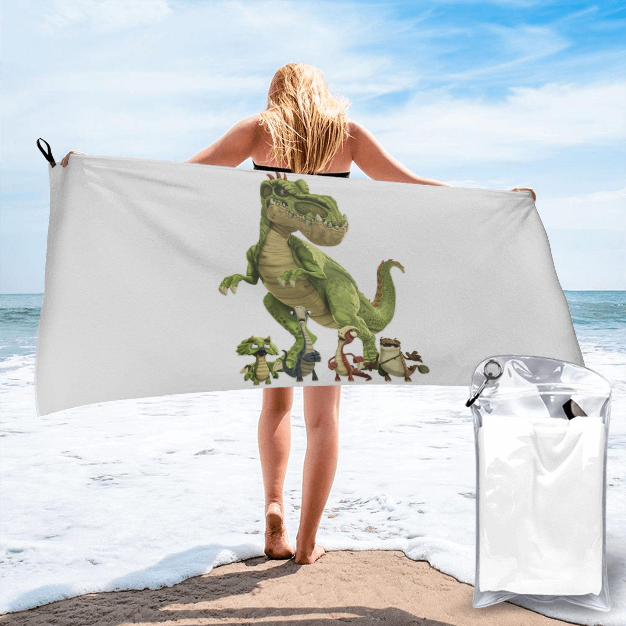 

Gigantosaurus Dinosaur Cartoon Kawaii Beach Towel Soft Microfiber Quick Dry Absorbent Quick Towels For Swimming W30*H60(CM)