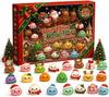 Weihnachts Squishy Adventskalender 24 Tage Countdown Überraschungsbox Knödel Squishies Langsamer Rückprall Quetsch Sensorisches Geschenk Dekoration