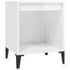 821878 vidaXL Bedside Table High Gloss White 40x35x50 Cm