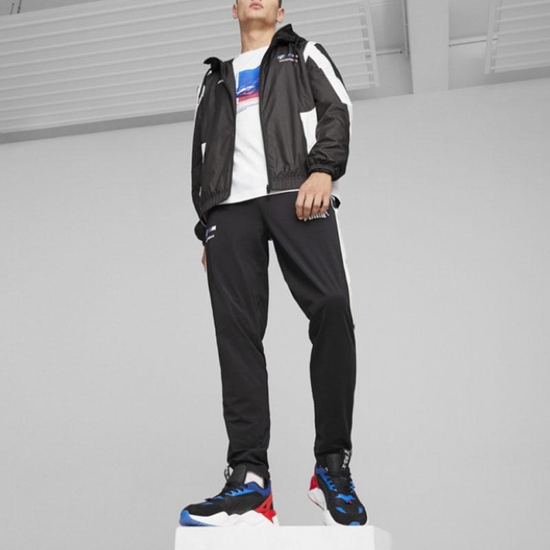 Puma Bmw Motorsport Woven Jacket Color Block Breathable Zip Hooded Jacket Men Jacket Black 625174-01