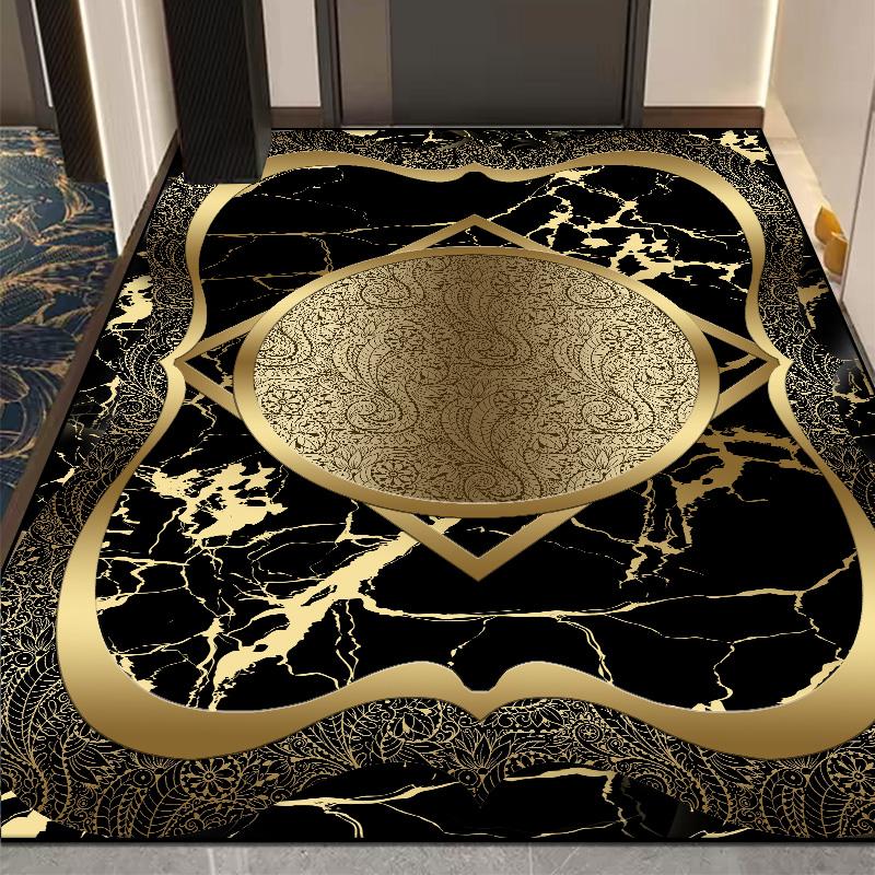 Luxury Style Entrance Door Mat Large Area Living Room Decoration Carpet 200x300cm Non-slip Lounge Soft Rug Washable Customizable