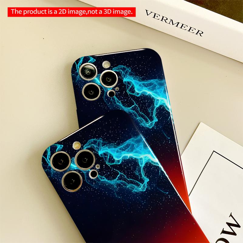 2DFlat Cosmic Nebula Over Desert Silhouette All inclusive film hard iPhone case, compatible with iPhone 18 Pro Max 17 16 15 14 13 12 11