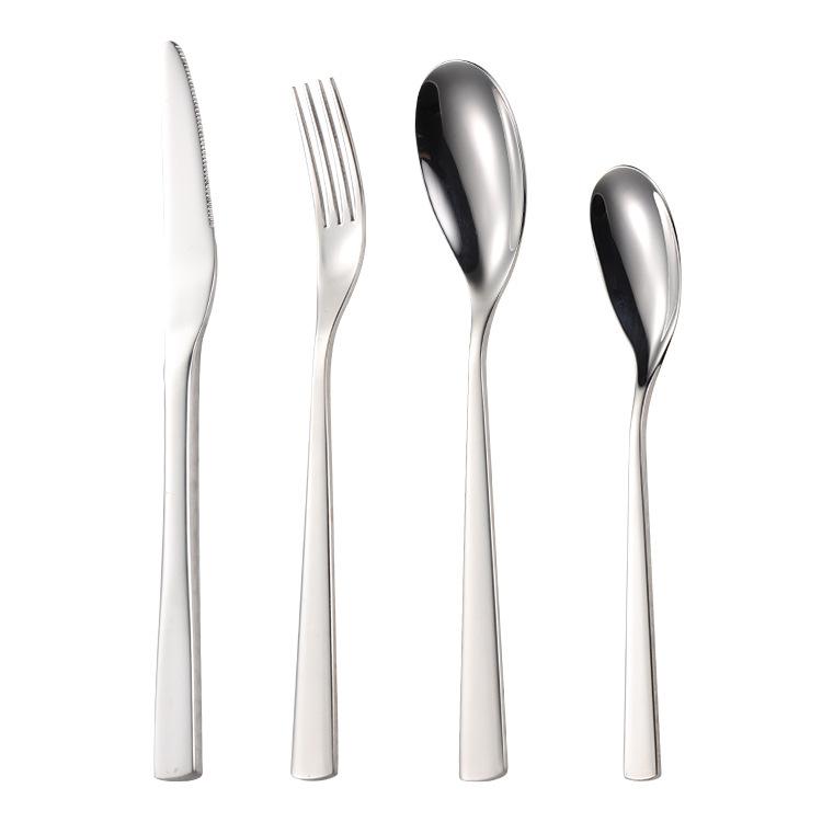 304 Stainless Steel Steak Knife, Fork and Spoon Three-piece Set Straight Edge New Era Set Home European Hotel Western Food