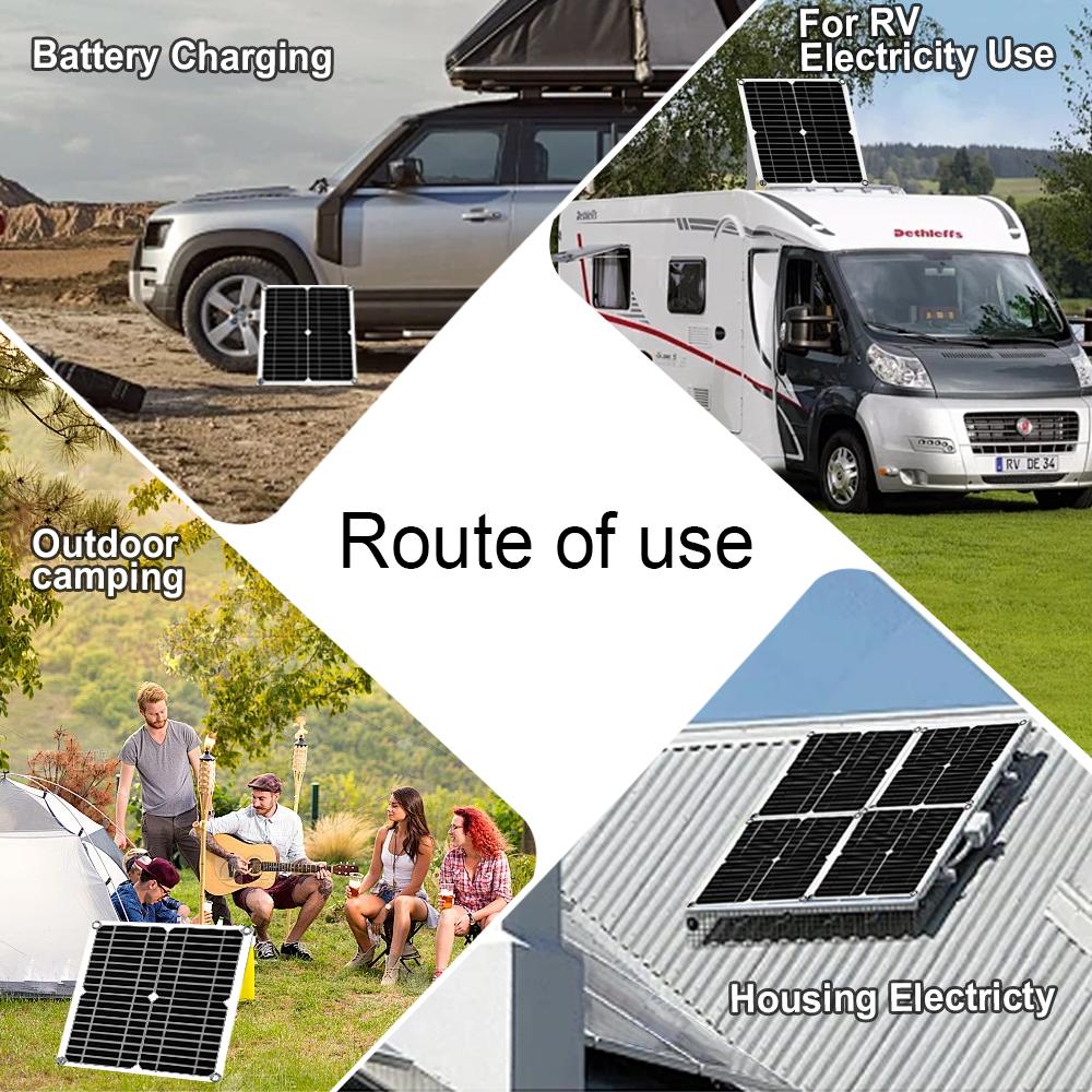 Small Home 6000w Solar System 6000W Inverter 30A Controller Solar Panel phone Car Charging Camping Home Solar Power System Kit