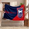 Ipswich Town Personalized Fleece Blanket With Football Logo, Custom Name Text Soft Warm Home Throw Blanket