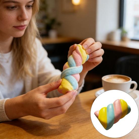 Candy Squeeze Toy Slow Rising Soft Marshmallow Stress Relief Fidget Toy Portable Decompression Gadget for Kids Adults Anxiety Boredom