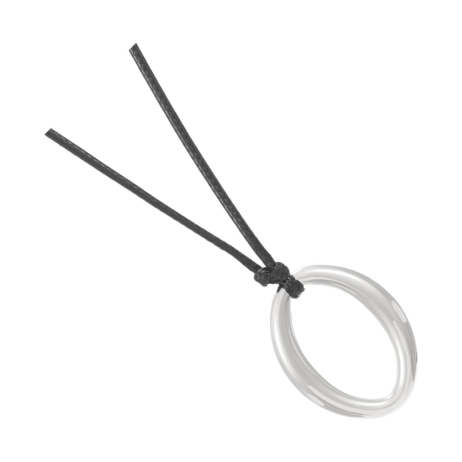 

Стильное ожерелье из вощеного шнура Уникальное ожерелье Отличительное ожерелье Ожерелье с геометрической подвеской Подарок для молодых женщин O серебряный