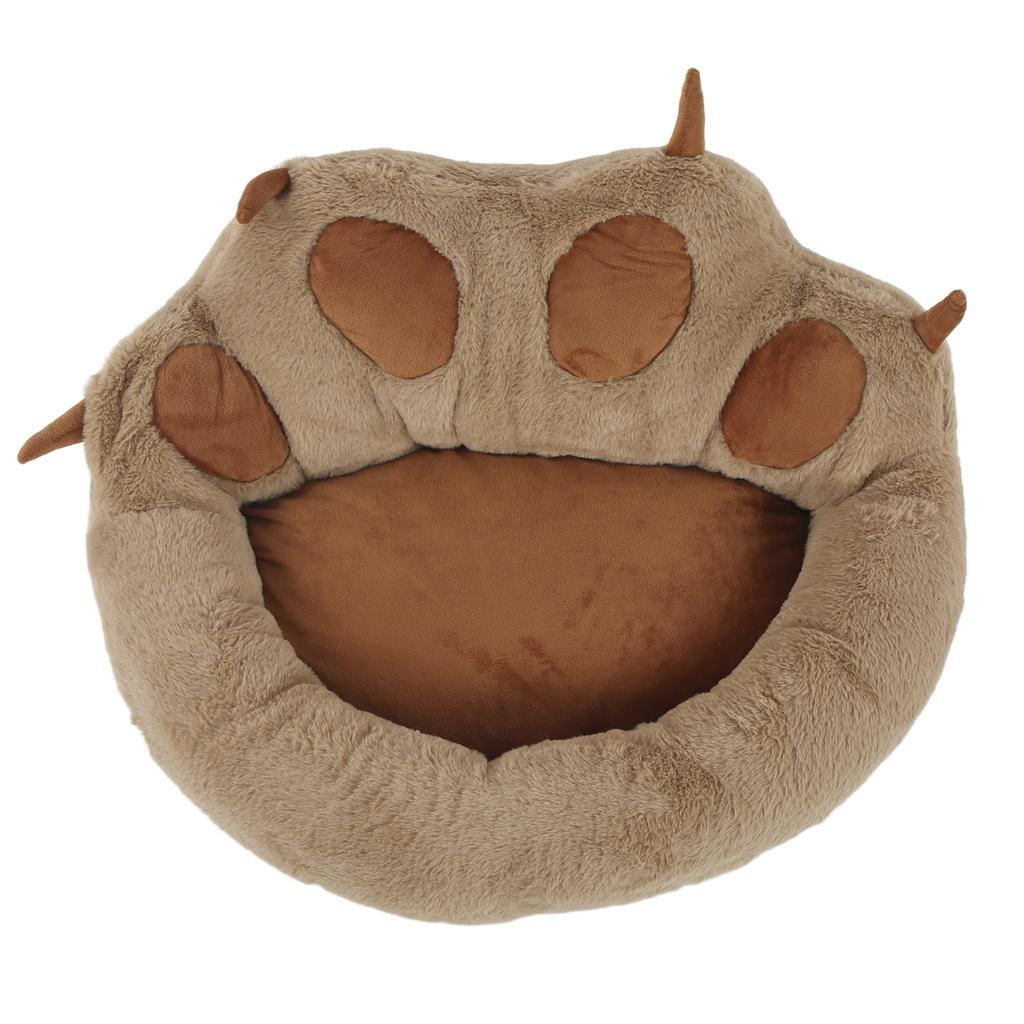 Cat Dog Kennel Cat Paw Print Shaped Machine Washable Removable Washable Sofa Pet KennelGrey