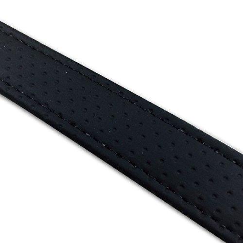 GRONDEMENT General-purpose leather belt (tandem belt, etc.) Embossed black Stitching: