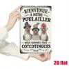Retro Metal Sign Welcome to Our Chicken Coop French Farmhouse Kitchen Decor 20x30 cm