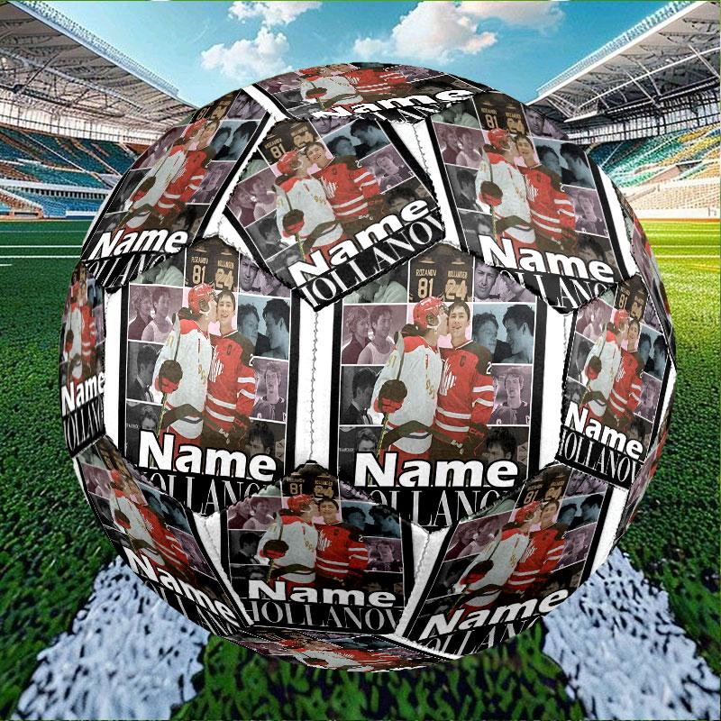 Custom Name Personalized Heated Rivalry Print Size 5 Soccer Ball Training & Match Football, for Team, Kicking, Gift for Football Enthusiasts