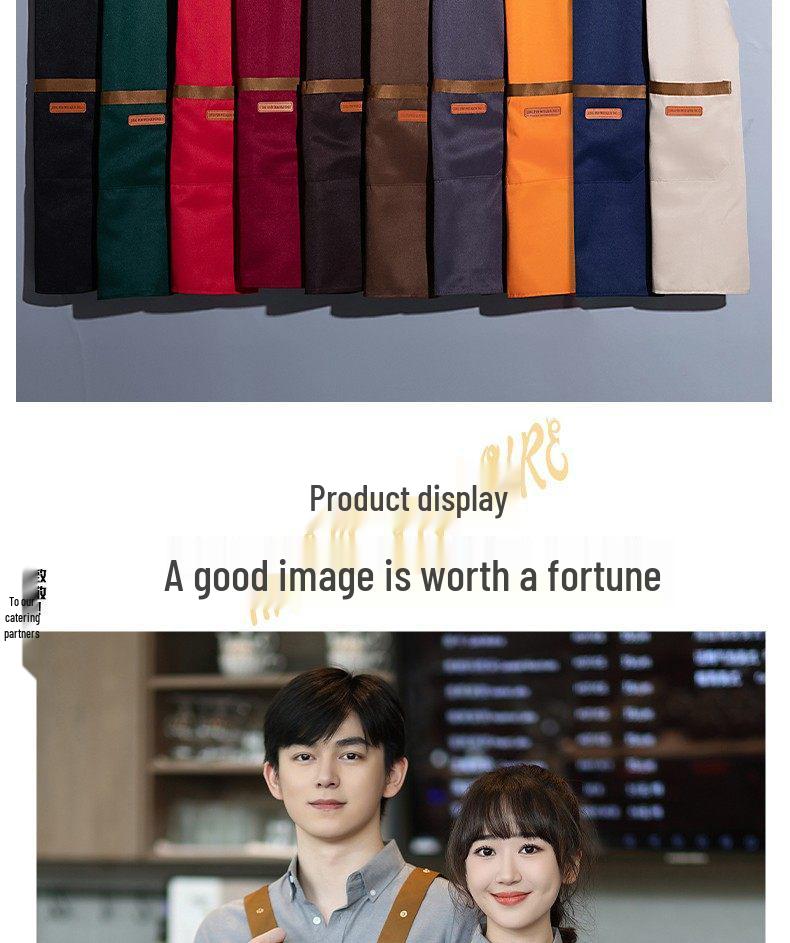 Waterproof Oil-Proof Logo Apron for Milk Tea & Coffee Shops