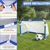 Folding Soccer Goal Portable Aluminum Alloy Football Post Frame Foot Ball Net Set for Kids & Youth Outdoor Soccer Ball Training