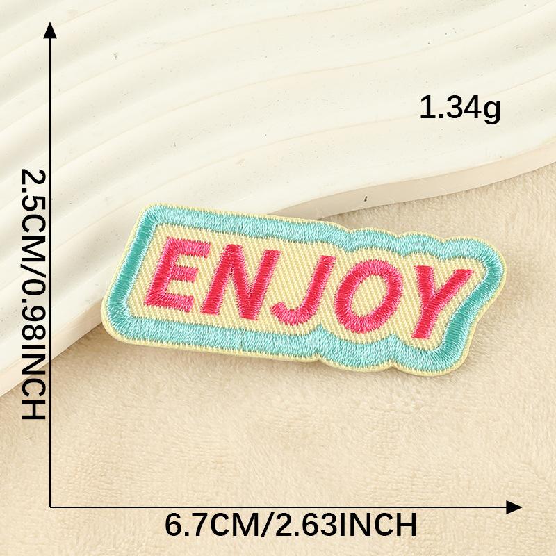 Embroidery Label Cartoon English Alphabet Embroidery Label Patch Sticker Shoe and Hat Badge Clothing Accessories Cloth Sticker