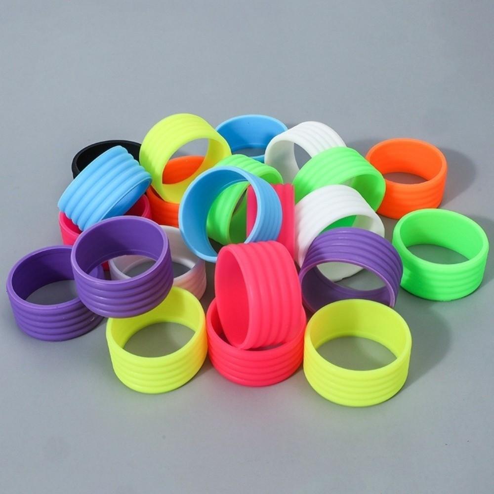4pcs Silicone Racket Grip Ring Anti Slip Racket Handle Collar  Sports Accessories