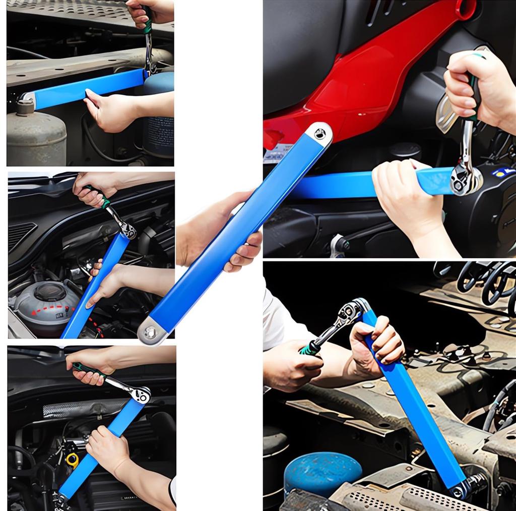 Ratchet Extension Offset Extension Extension High Carbon for Automotive Repair and with and Square Head Adapters Wrench, Wrench, Multi-Function