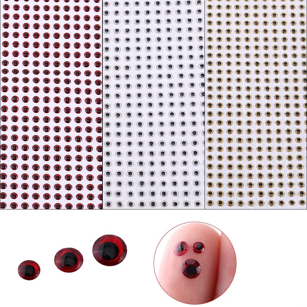 500pcs 3/4/5mm Fishing Lure 3D Eyes Fly Tying Crafts Jig For DIY Lure Baits Making
