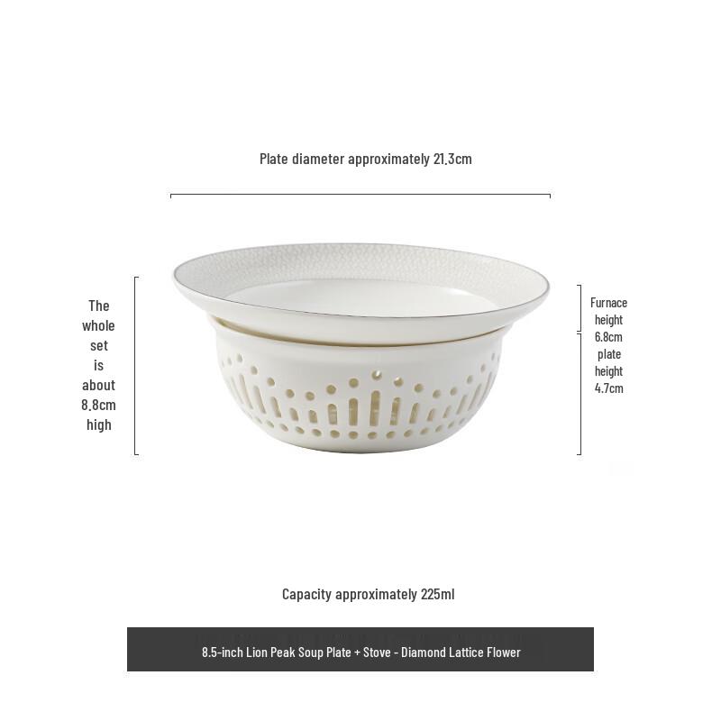 Pure White Nordic Ceramic Soup Plate Set