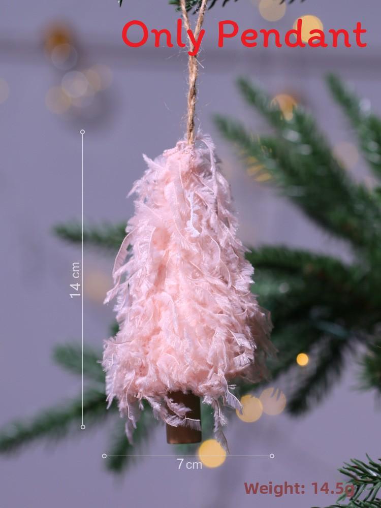 Creative Christmas Tree Socks Heart Shaped Feather Pendant Christmas Decoration For Festive Tree Decor