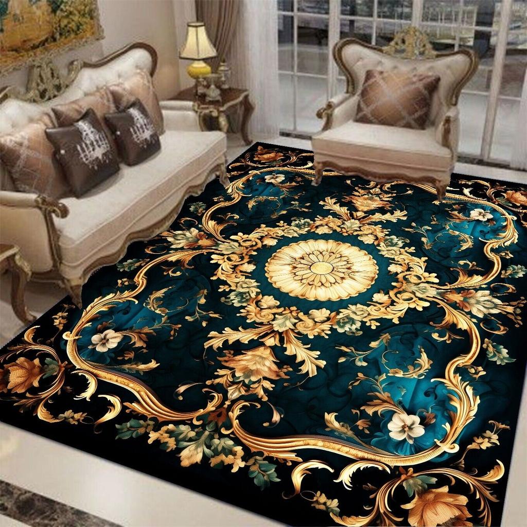 European Luxury Home Decorative Carpets for Living Room Classical Large Area Rug for Bedroom Easy Cleaning Hall Table Mat Carpet
