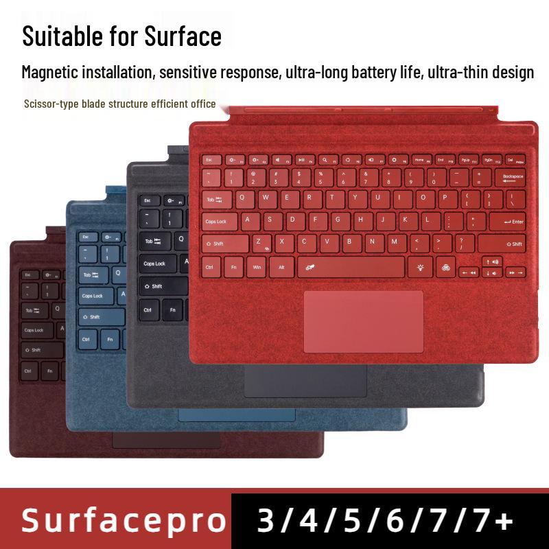 Compatible Surface Pro 3-7+ Magnetic Backlit Bluetooth Keyboard Case