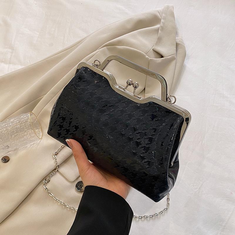 Luxury Designer Chain Glitter Evening Bag Party Bag for Women   Feminine Fashion Wedding Plutonium Leather Clutch Ceremony