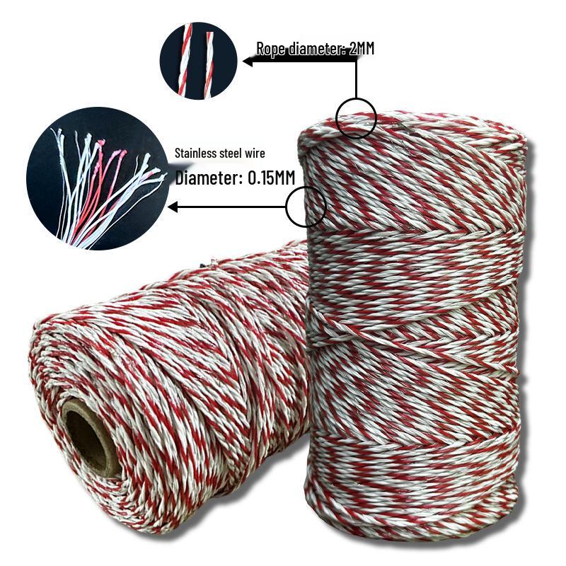 Steel Wire Braided Rope for Electric Fences - Farm & Ranch Livestock Conductive Rope Accessories