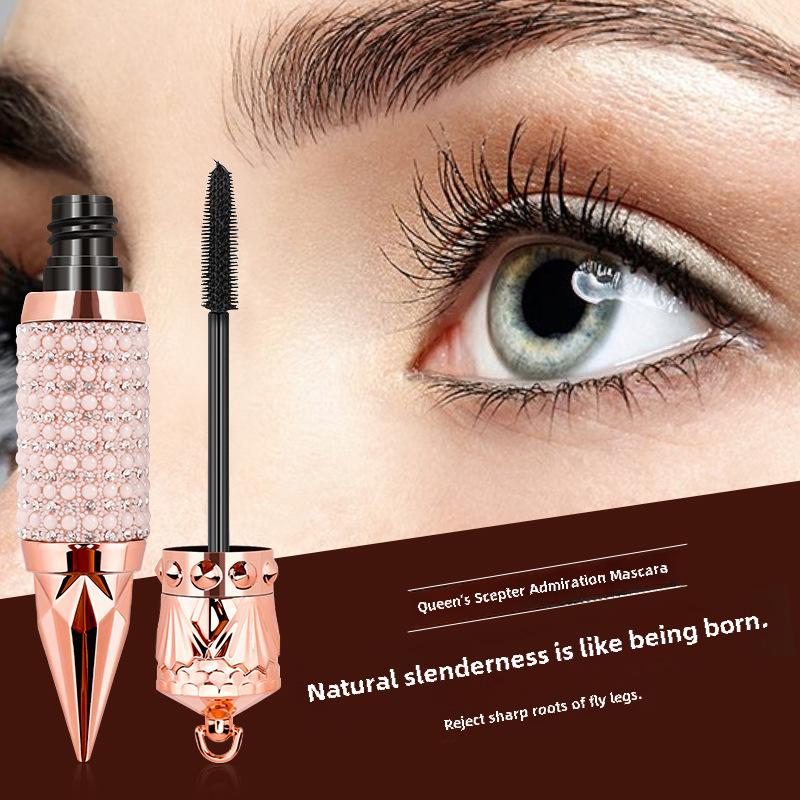 Queen's Scepter Schwarze Wasserdichte Mascara Verlängert Wimpern Extension Dicke Seidenfaser Mascara Damen Make-up Augenkosmetik