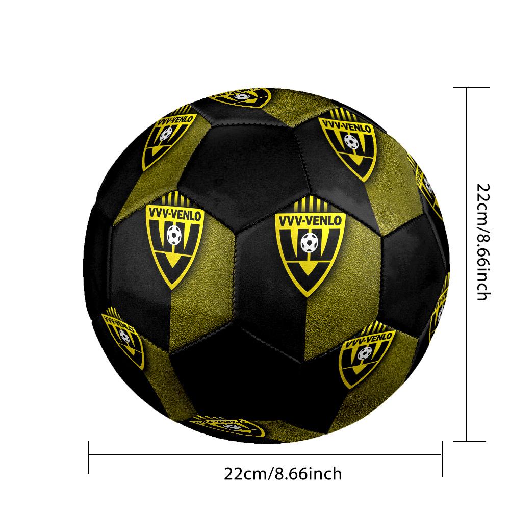 Pallone da Calcio VVV-Venlo Colorato Per Tutte le Età Cucito a Macchina PVC Pronto per la Competizione Resistente Alto Rimbalzo.TAGLIA5
