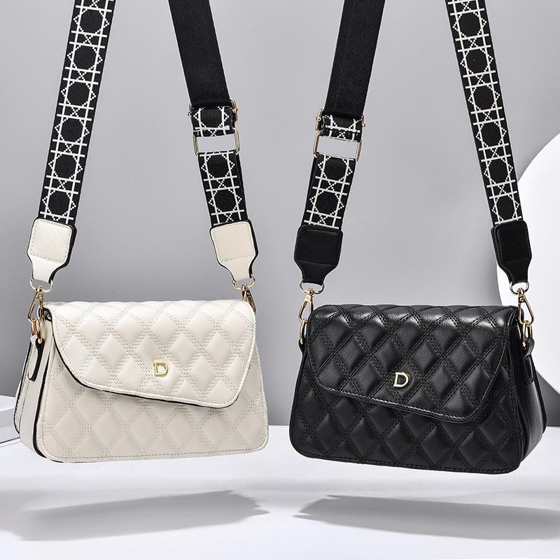 Bag 2025 New Trendy Portable Women's Crossbody Bag Rhombus Women's Bag Fashion Caviar Shoulder