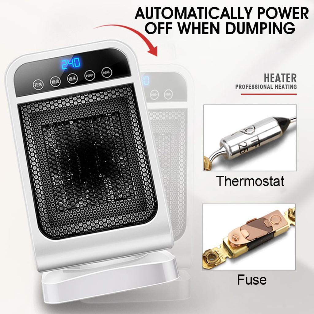 2300w Portable Mini Electric Heater Fan Heater Low Noise Fan Energy Saving Warm Heating Office Room Practical Winter Heater M