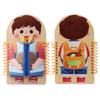 Early Learning Dressing Trainer Hands on Wooden Dressing Practice Board For Clothing Practice Motor Skills Development