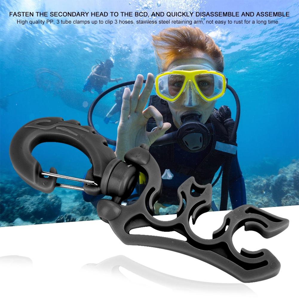 Keep Diving Underwater Diving Hose Holder Clip Buckle Hook Black