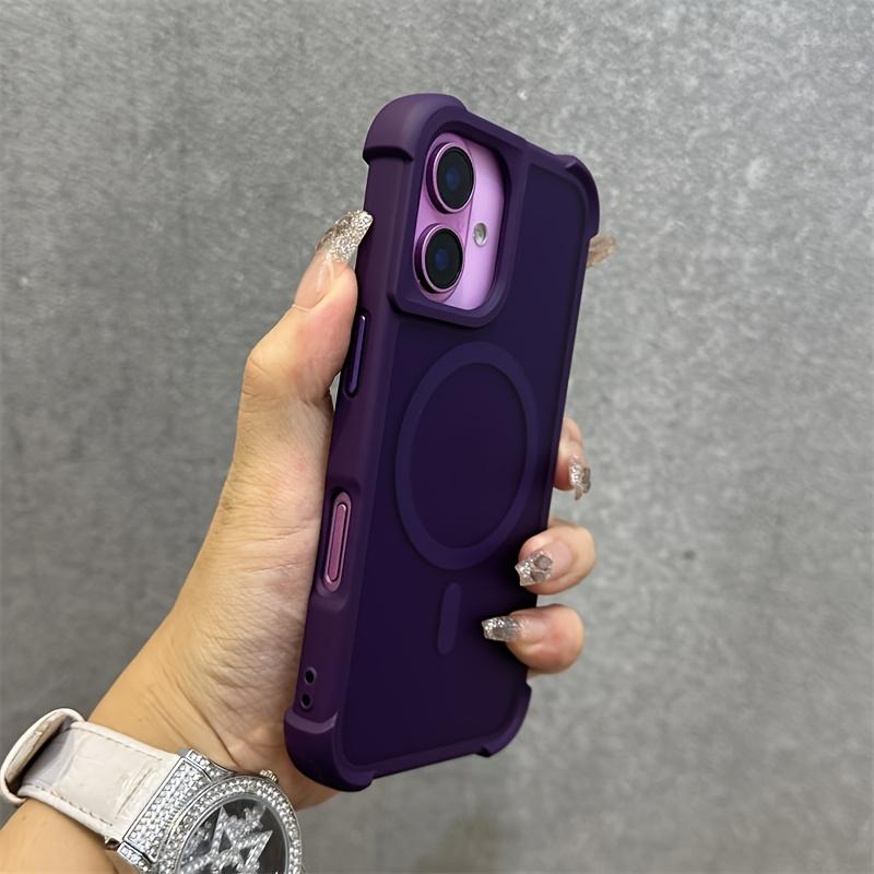 Luxury Matte Clear Four-Corner Skin-Feel Magnetic Phone Case for 17 16 15 14 13 12 11 Pro Max Plus