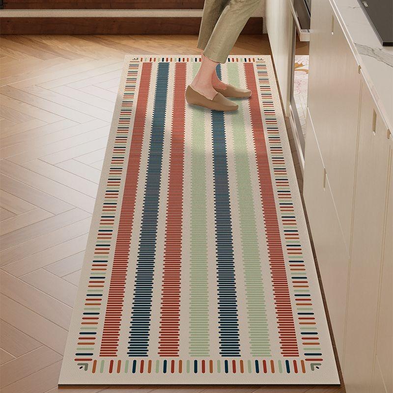 Kitchen Floor Mat Dopamine Color Style Carpet Water-absorbing Quick-drying Oil-absorbing Rug Diatom Mud Non-slip Long Strip Mats