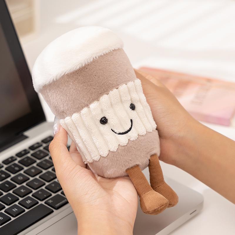 Creative Tea Set Figurines: Fun Dessert Plush Toys & Restaurant Ornaments for Girls