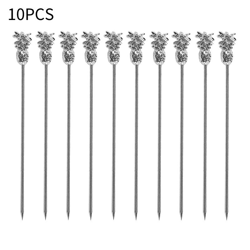 5-10Pcs Creative Stainless Steel Cocktail Picks Martini Picks Juice Decoration Picks Bar Bartending Tools Kitchen Accessories