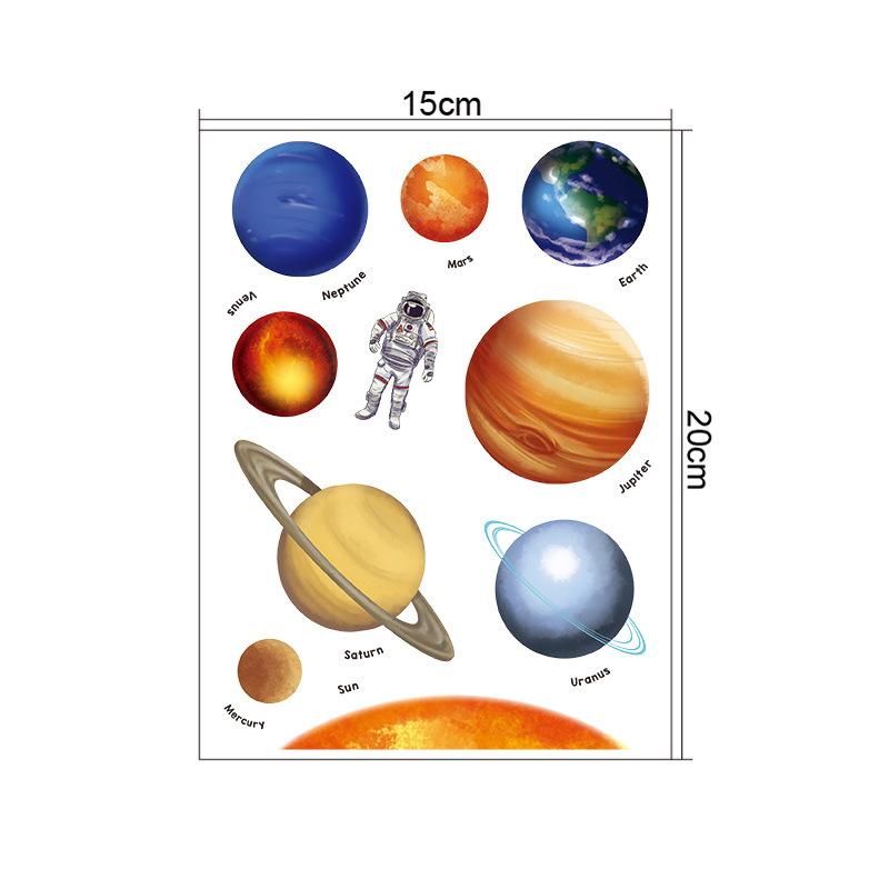 Starry Sky, Planet Star, Fluorescent Sticker for Children's Bedroom Decoration, Moon PVC Adhesive, Night Light Sticker Wall Sticker