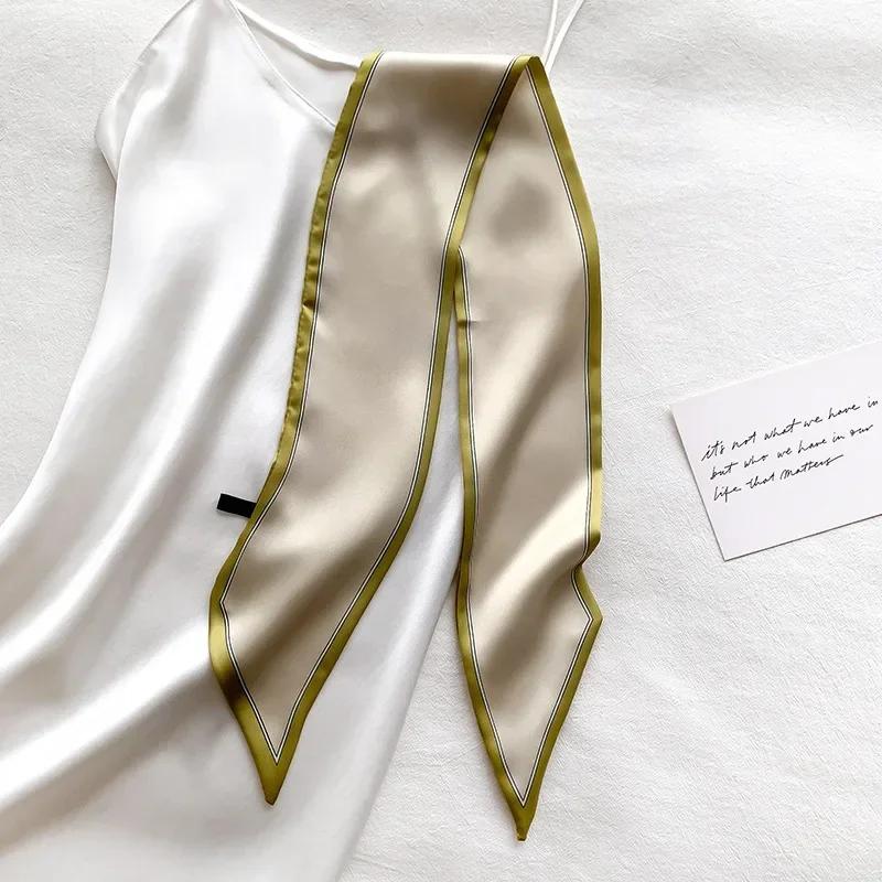 Fashion Print Hair Ribbon Scarf Women Neck Tie Bag Scarfs Satin Silk Skinny Headscarves Ladies Foulard Floral Bands 2026 New