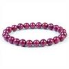 Natürliches Echtschliff Runder Rubin 8mm Perlenarmbänder Edelsteinarmband für Damen Schmuckherstellung 19CM