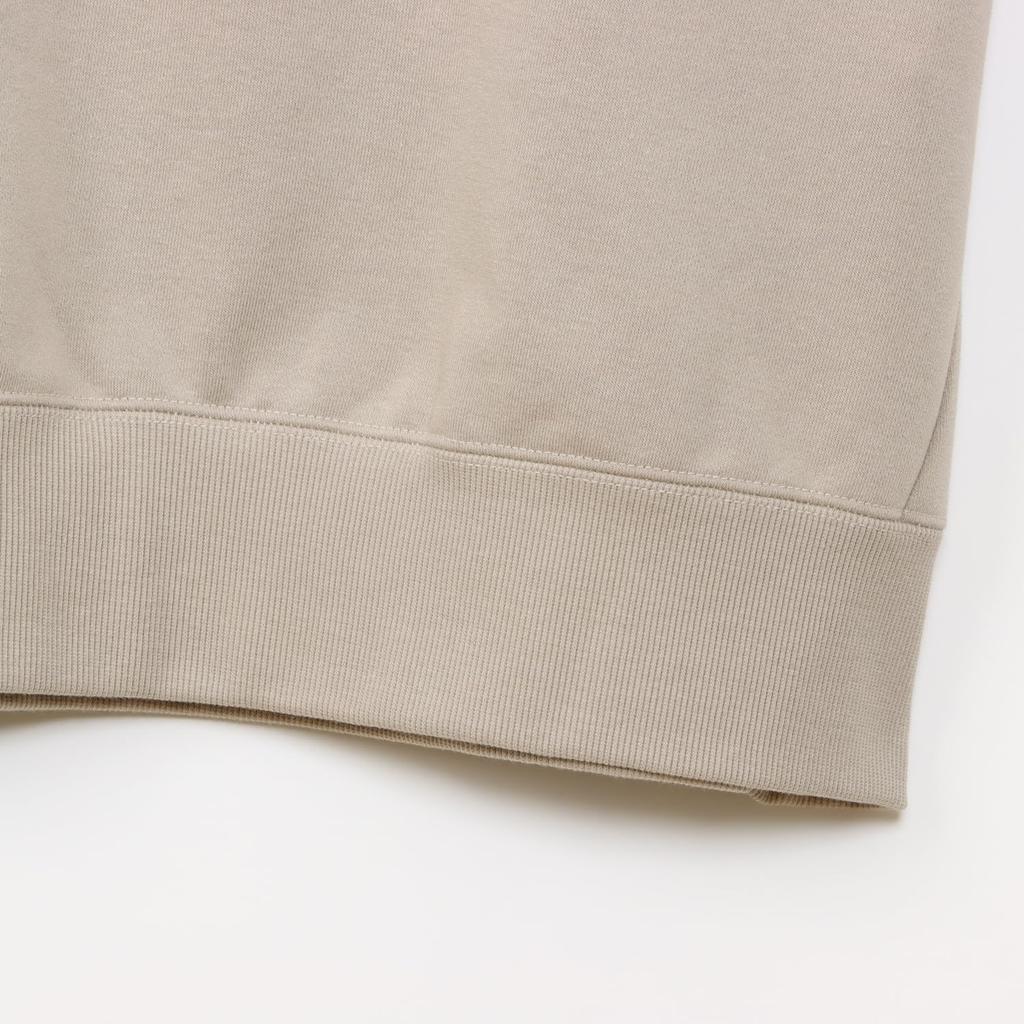 Champion Terry Short Sleeve Crew Neck Script TECH Sand Beige Women's Sweatshirt, Quick-Drying, Stretch, Logo, Weave® (CW-BS002),