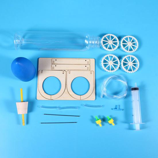 DIY Air-Powered Car STEM Kit Пластиковая физика Научная игрушка для детей Собери свой