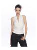 #Summer Korean Version Swinging Collar Neck Sling Vest Women's Sleeveless Slim Slim Backless Integrated with Chest Pad