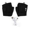 1 Pair Electric Half Hand Warmer Ultra Adjustable Elastic Wrist Strap Wide Use Electric Heated Gloves with Data Cable for Riding