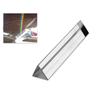 Optical Glass Rainbow Colored Triangular Photography Prism Transparent with Red Box