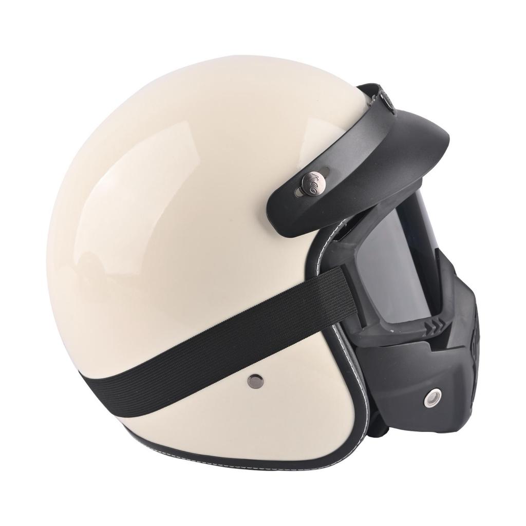 3C Certified Retro 3/4 Safety Helmet for Motorcycles & Electric Scooters – Unisex, All-Season