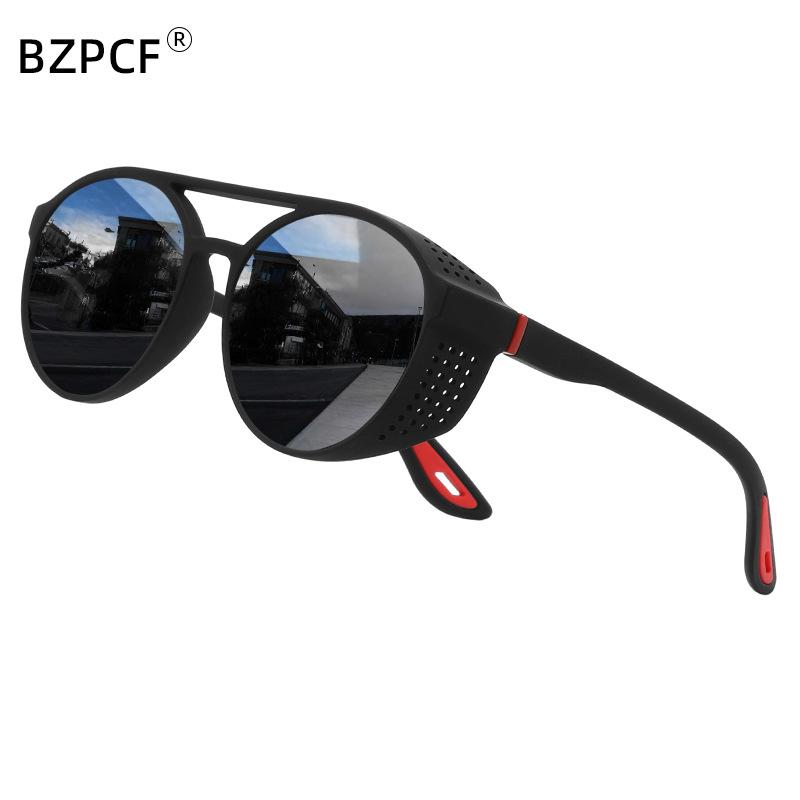 

Hong Kong style retro glasses round fashion polarized sunglasses high-end motorcycle windproof sunglasses UV protection trend