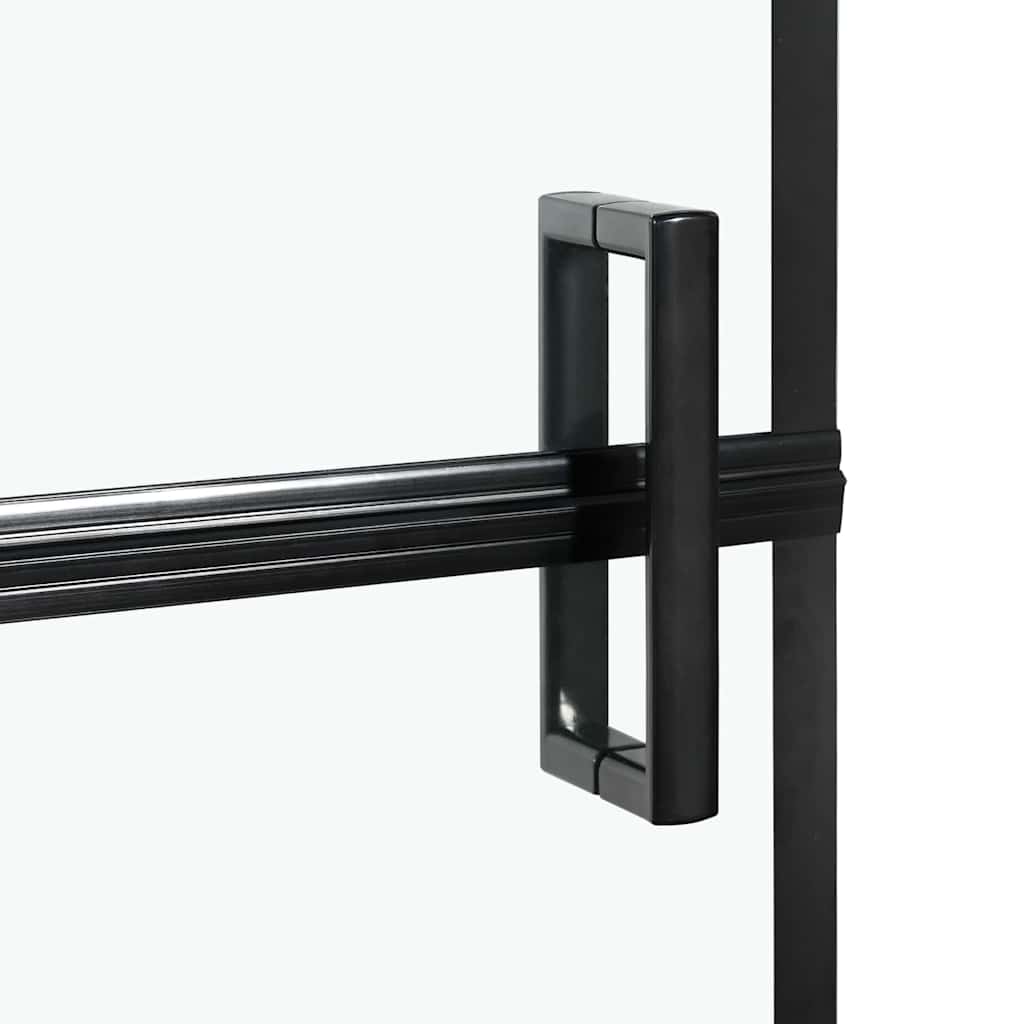 Black and Transparent Shower Screen 80 X 68 X 128 Cm